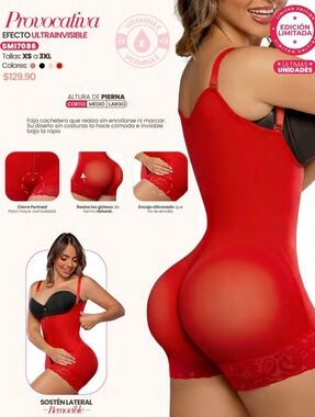 Limited Edition Stagmi Sexy Red Faja Girdle Womens Best Shaper Shapewear + Thong